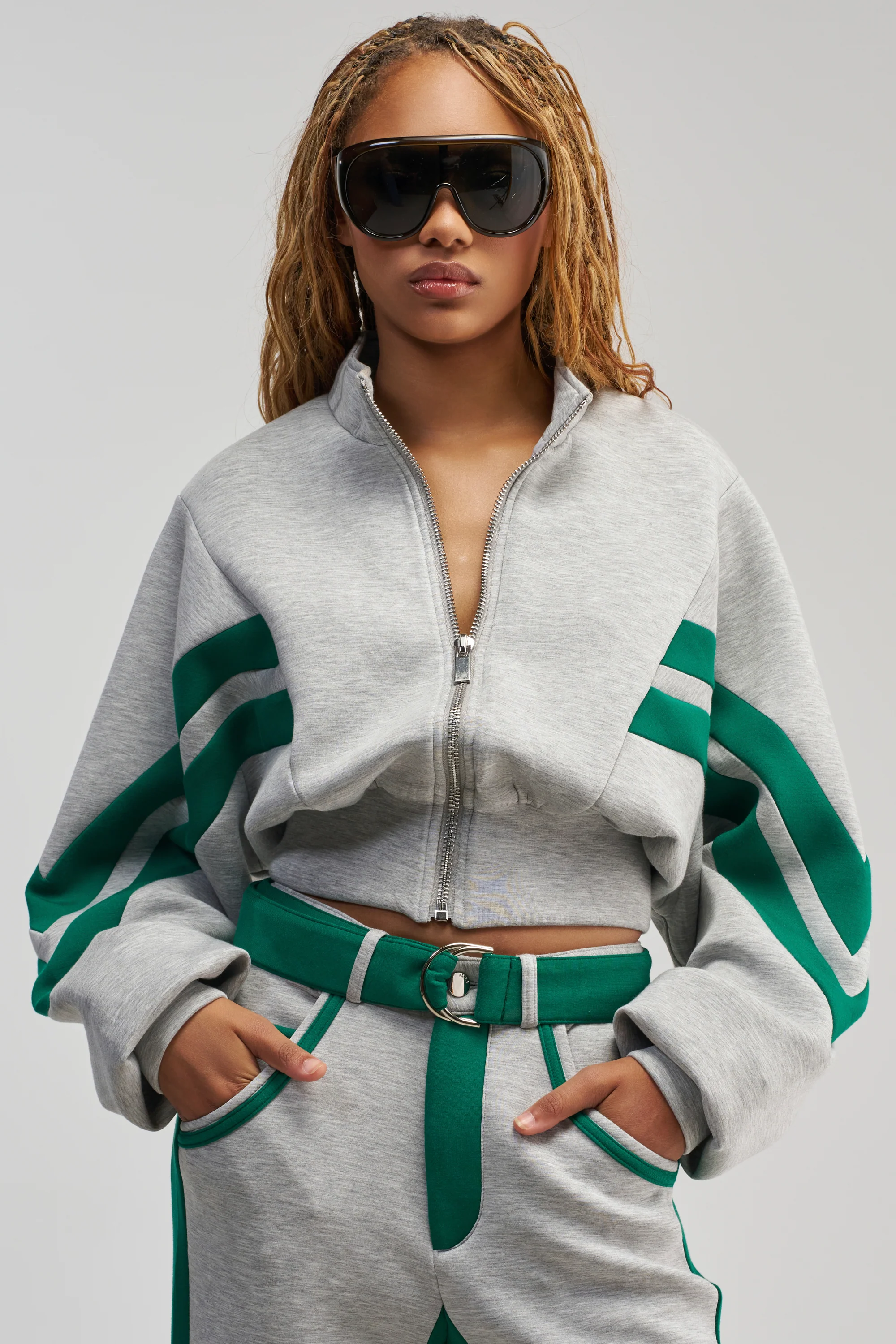 SPORT MODE SCUBA BOMBER IN GREY - Akira Wear