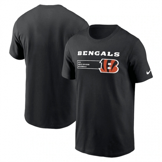 Men's Cincinnati Bengals Black Division Essential T Shirt - Jersey