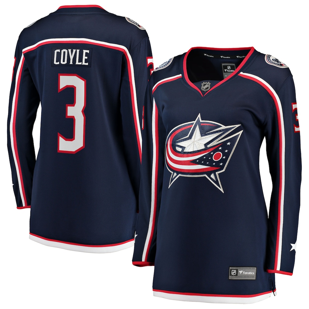 Women's Columbus Blue Jackets Charlie Coyle Fanatics Navy Home Breakaway Jersey - Jersey