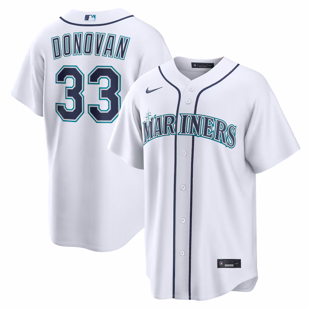 Men's Seattle Mariners Brendan Donovan Nike White Home Replica Jersey - Jersey