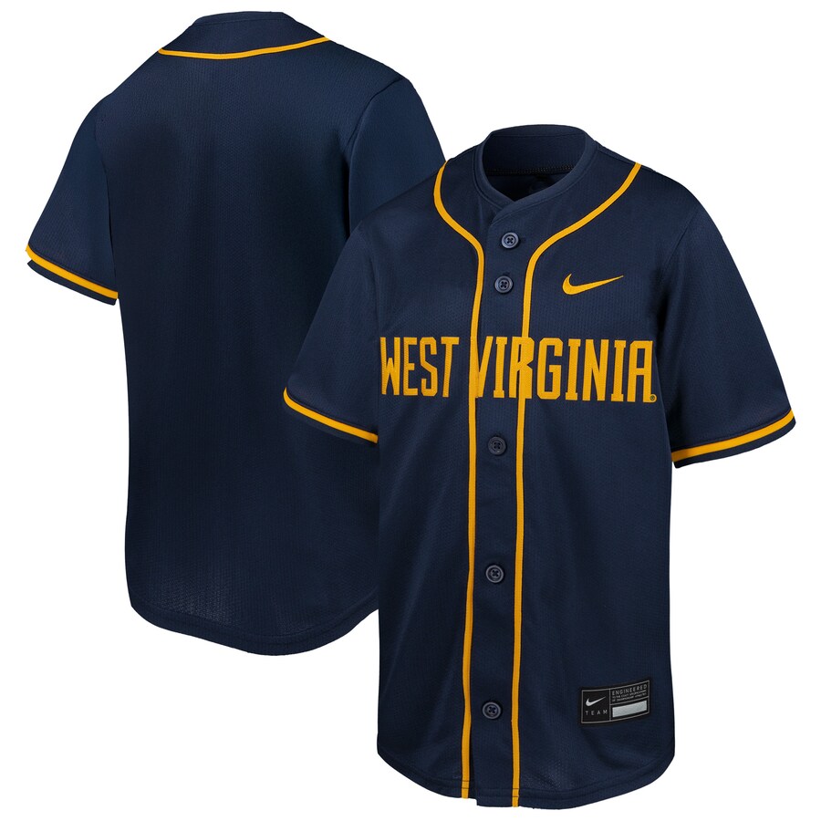 Youth Nike Navy West Virginia Mountaineers Limited Baseball Jersey - Jersey