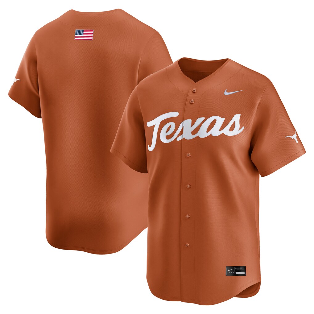 Men's Nike Texas Orange Texas Longhorns Baseball Limited Jersey - Jersey