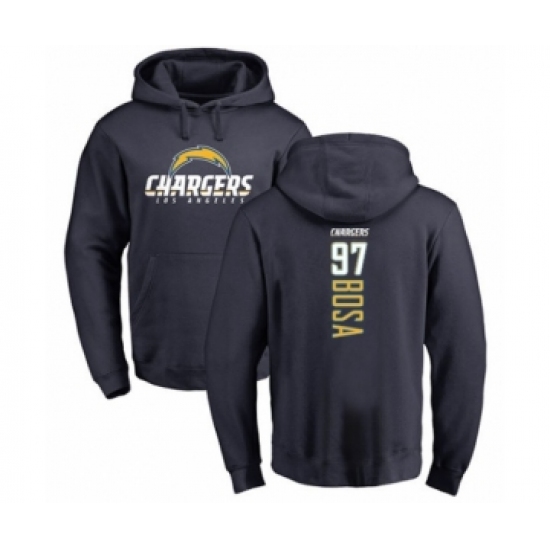 Football Los Angeles Chargers #97 Joey Bosa Navy Blue Backer Pullover Hoodie - Jersey