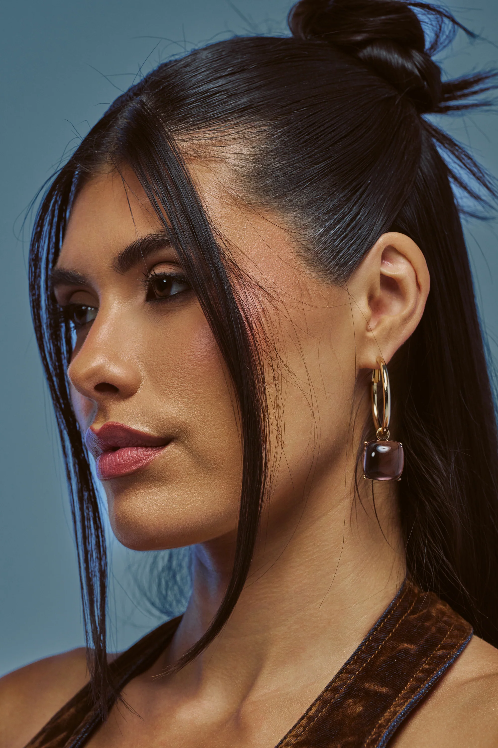 PURPLE HAZE DROP HOOPS - Akira Wear