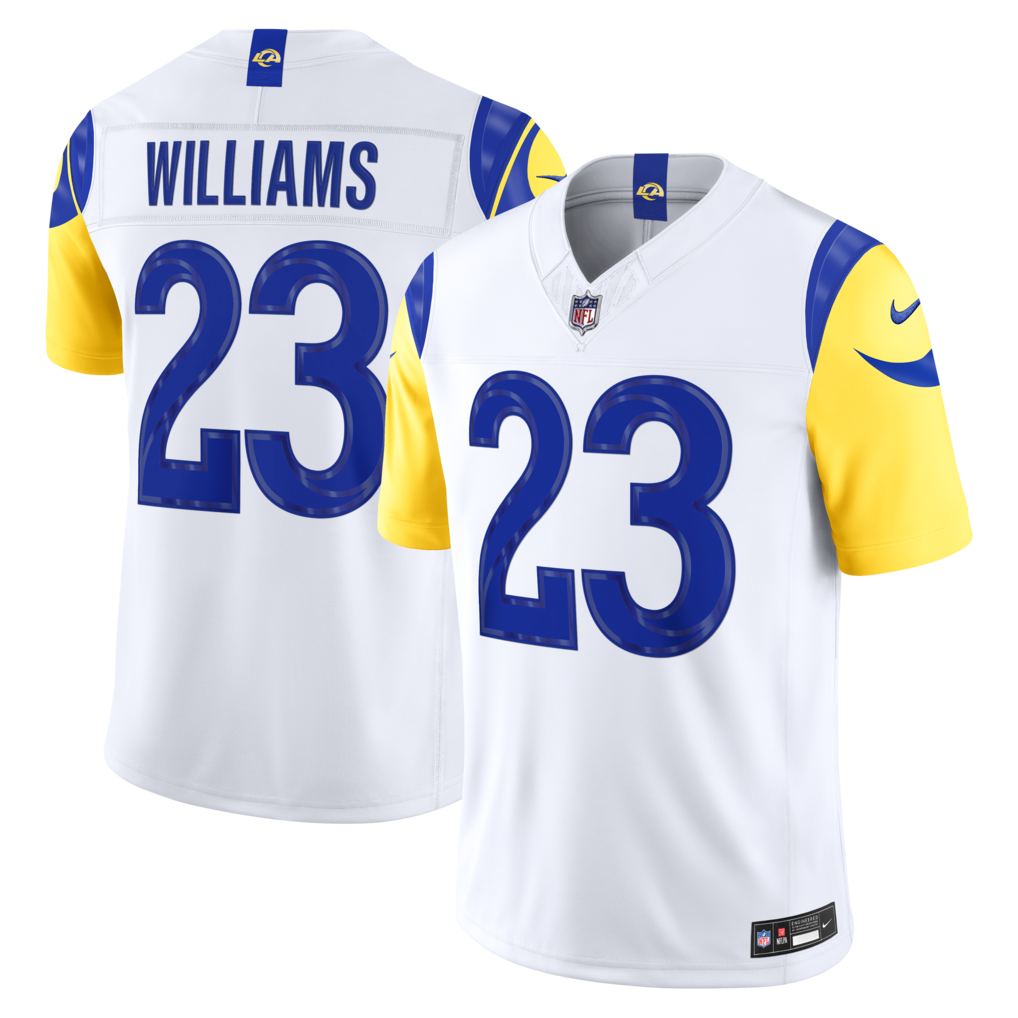 Men's Los Angeles Rams Kyren Williams Nike White Vapor F.U.S.E. Sewn Down Limited Jersey - Jersey