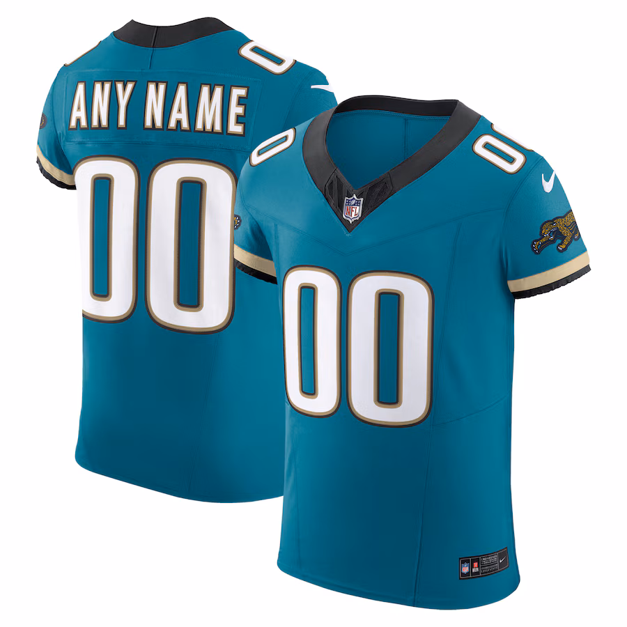 Men's Jacksonville Jaguars Nike  Teal Alternate Vapor F.U.S.E. Elite Custom Jersey - Jersey