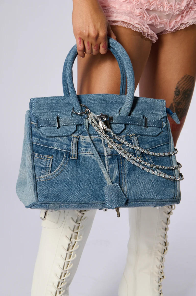 DENIM BLUES TOTE PURSE - Akira Wear