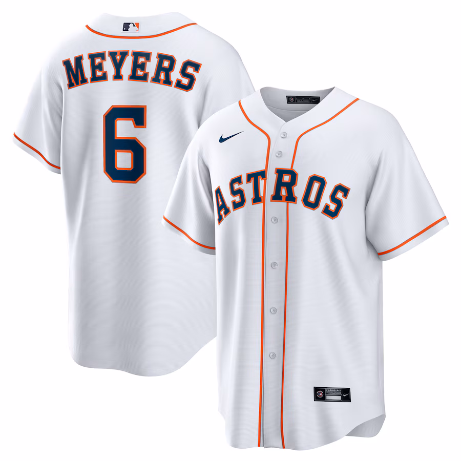 Men's Houston Astros Jake Meyers Nike White Home Replica Jersey - Jersey