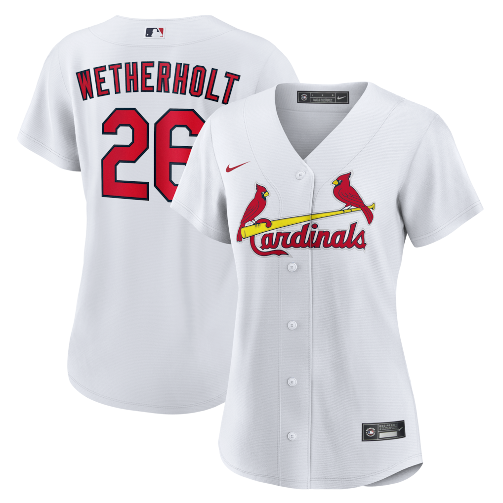 Women's St. Louis Cardinals JJ Wetherholt Nike White Home Replica Jersey - Jersey