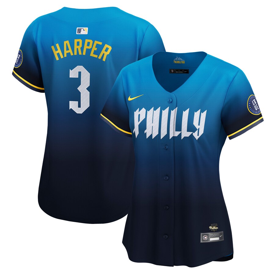 Women's Philadelphia Phillies Bryce Harper Nike Blue City Connect Limited Player Jersey - Jersey