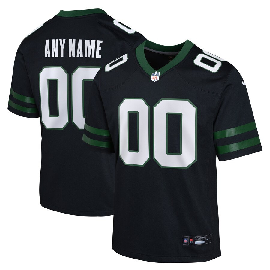 Youth New York Jets Nike Black Alternate Custom Game Jersey - Jersey