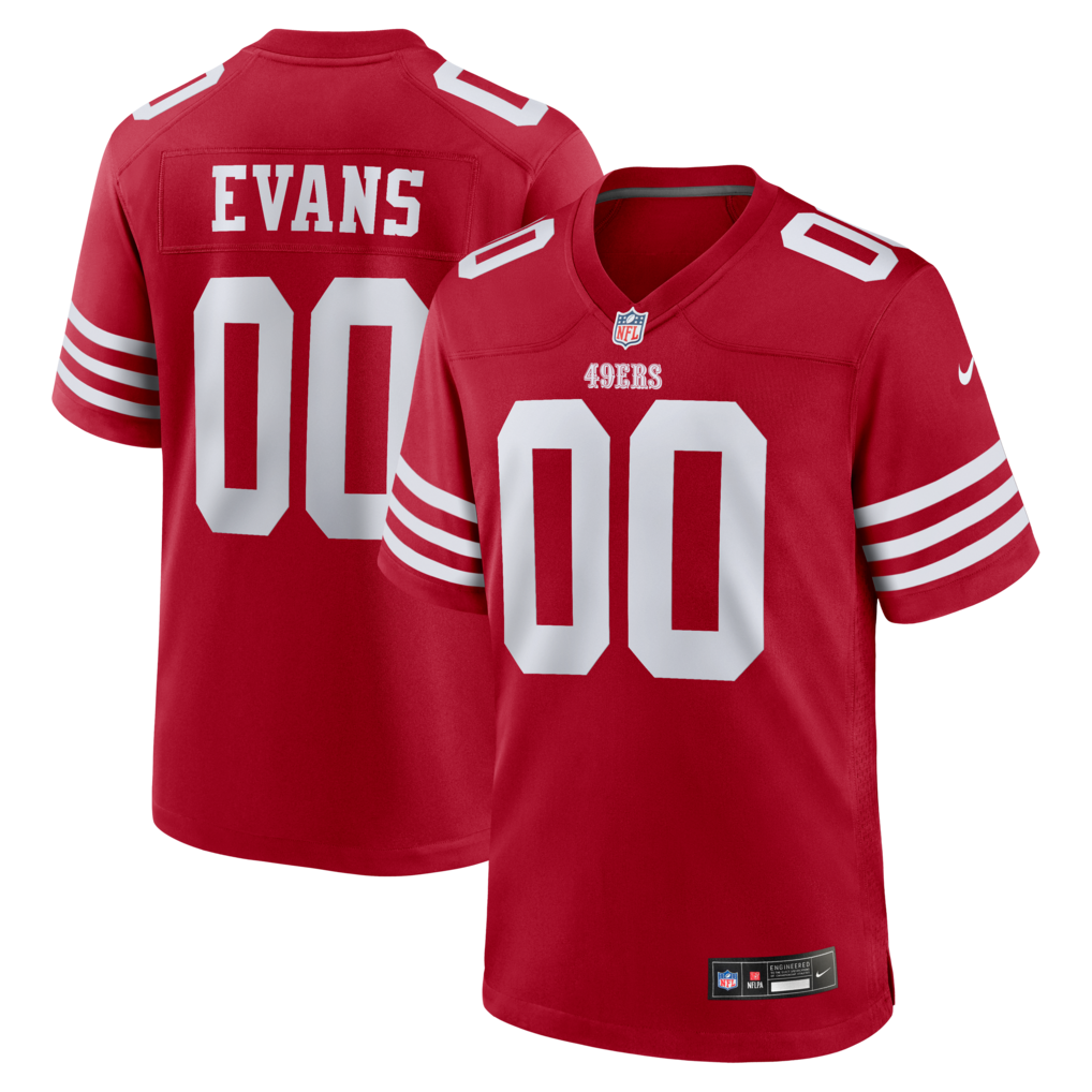 Men's San Francisco 49ers Mike Evans Nike Scarlet Game Jersey - Jersey