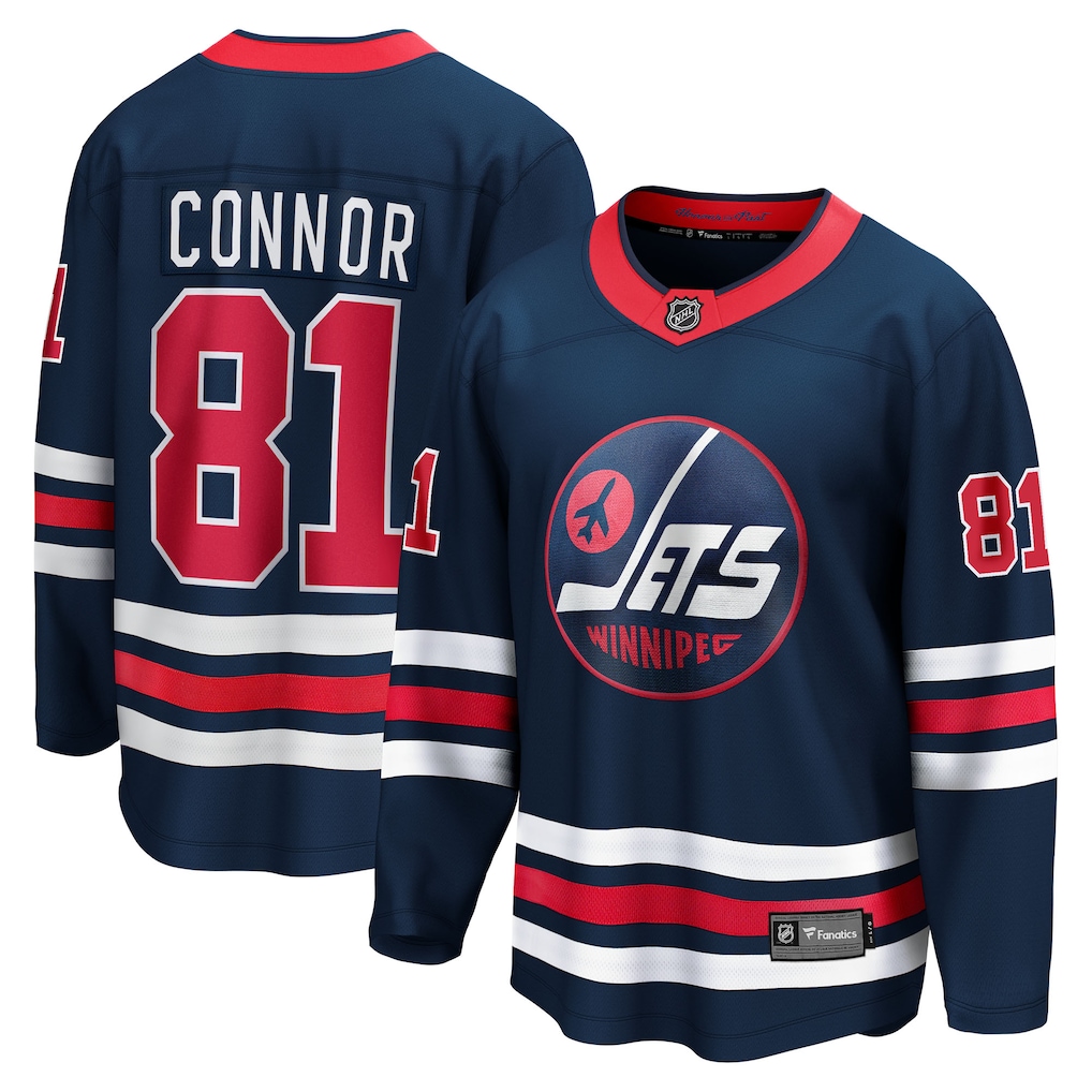 Men's Winnipeg Jets Kyle Connor Fanatics Navy Alternate Breakaway Jersey - Jersey