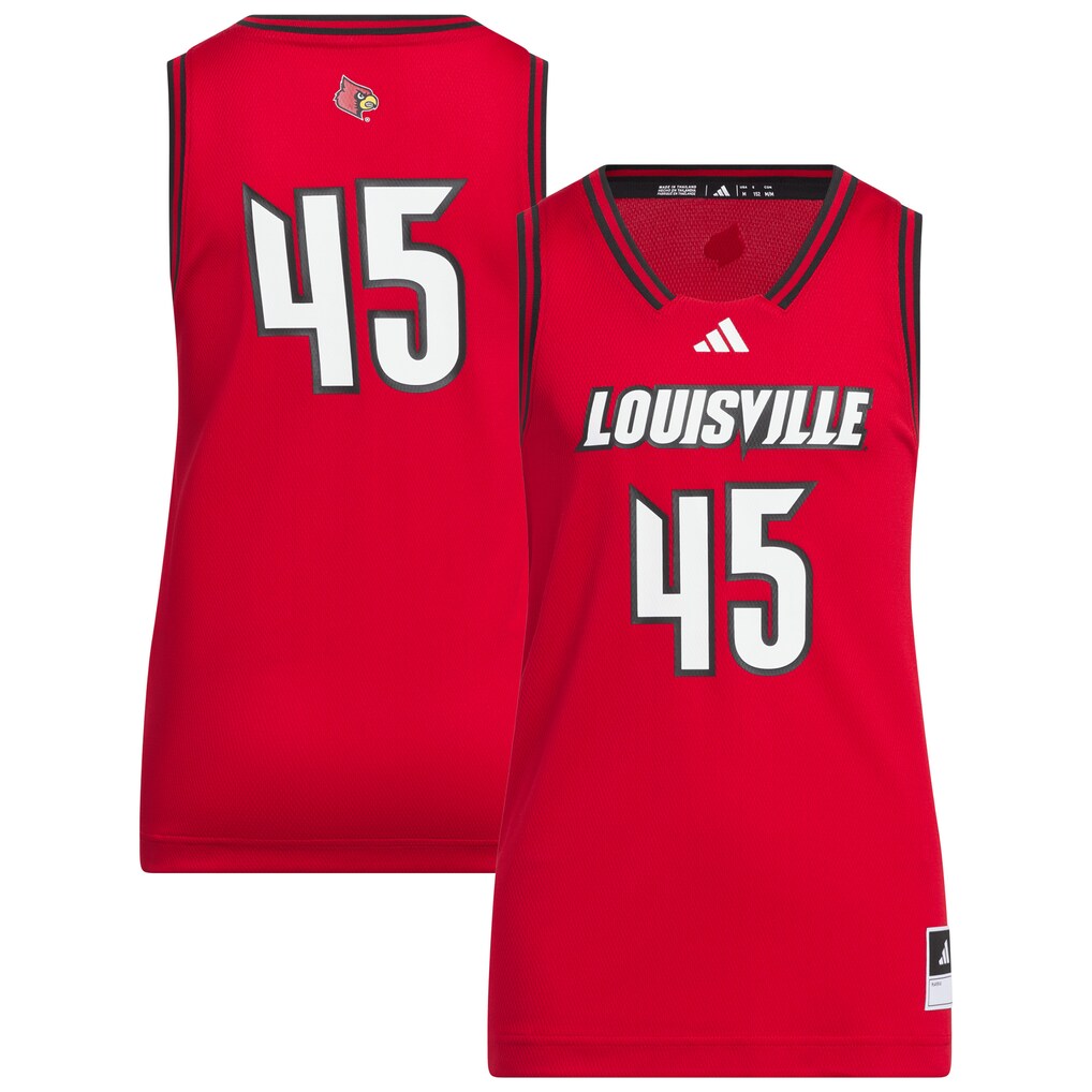 Youth adidas #45 Red Louisville Cardinals Replica Swingman Jersey - Jersey