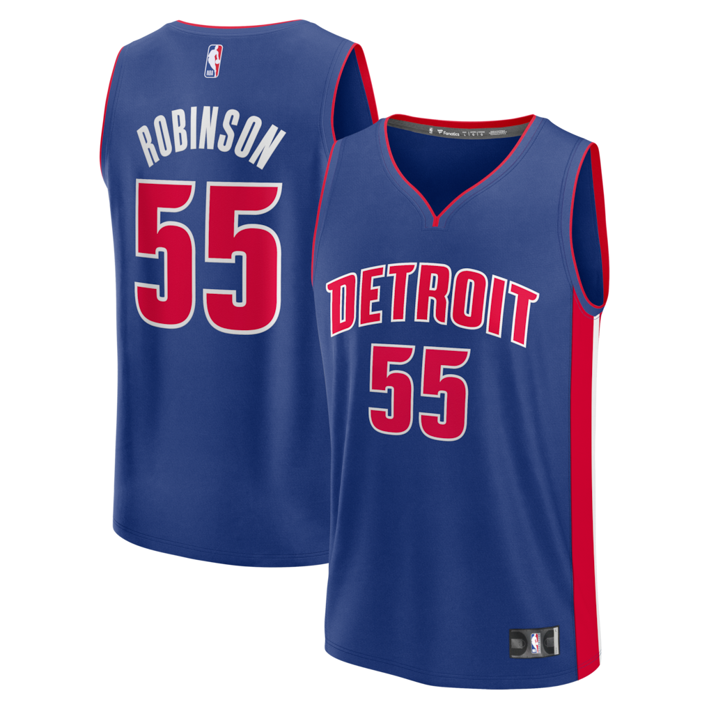 Men's Detroit Pistons Duncan Robinson Fanatics Blue Fast Break Jersey - Icon Edition - Jersey