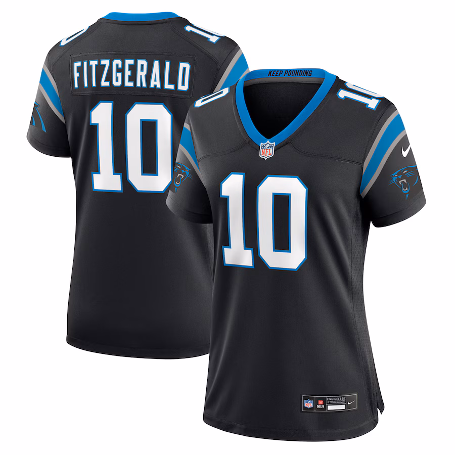 Women's Carolina Panthers Ryan Fitzgerald Nike Black Team Game Jersey - Jersey