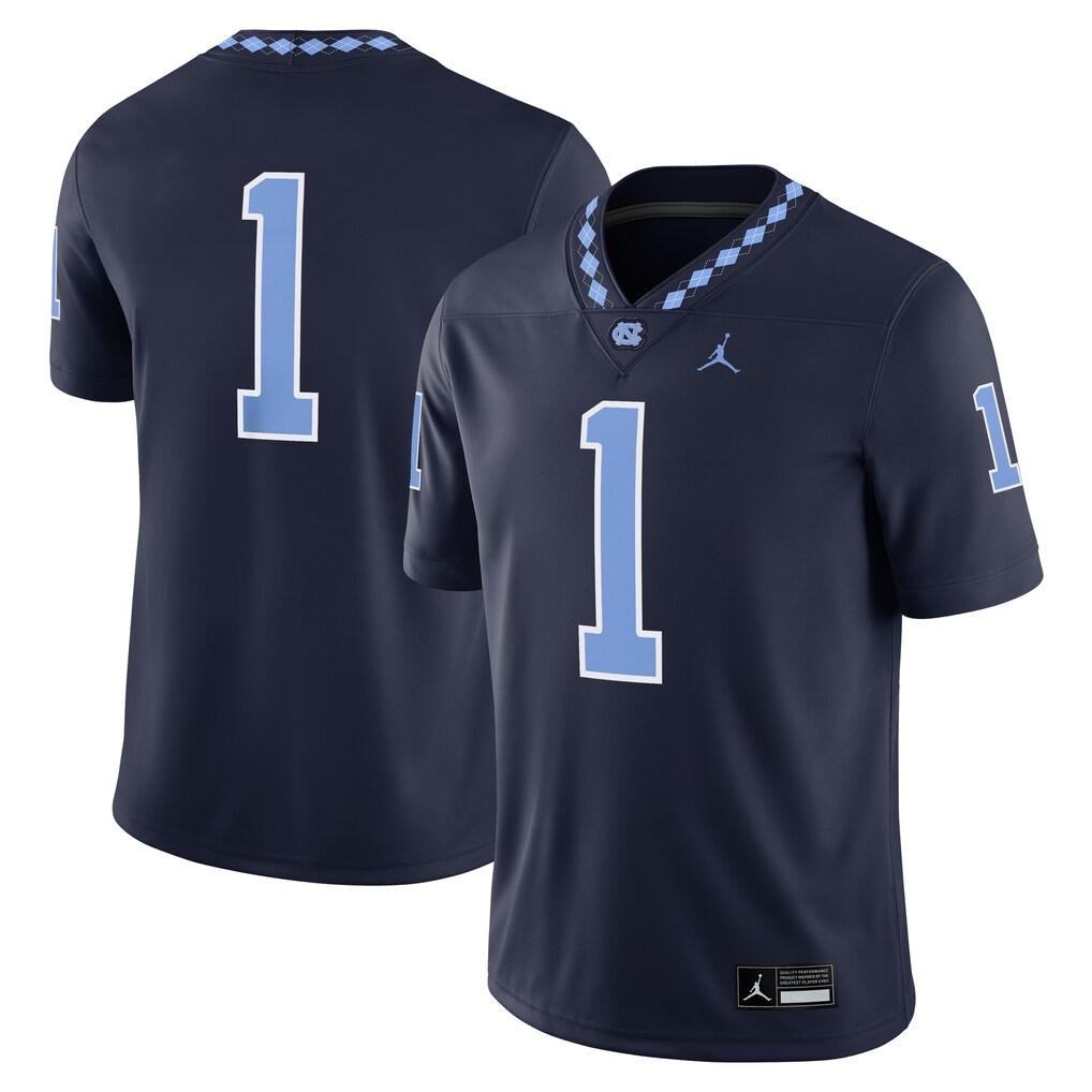 Men's Jordan Brand #1 Navy North Carolina Tar Heels Alternate Game Jersey - Jersey