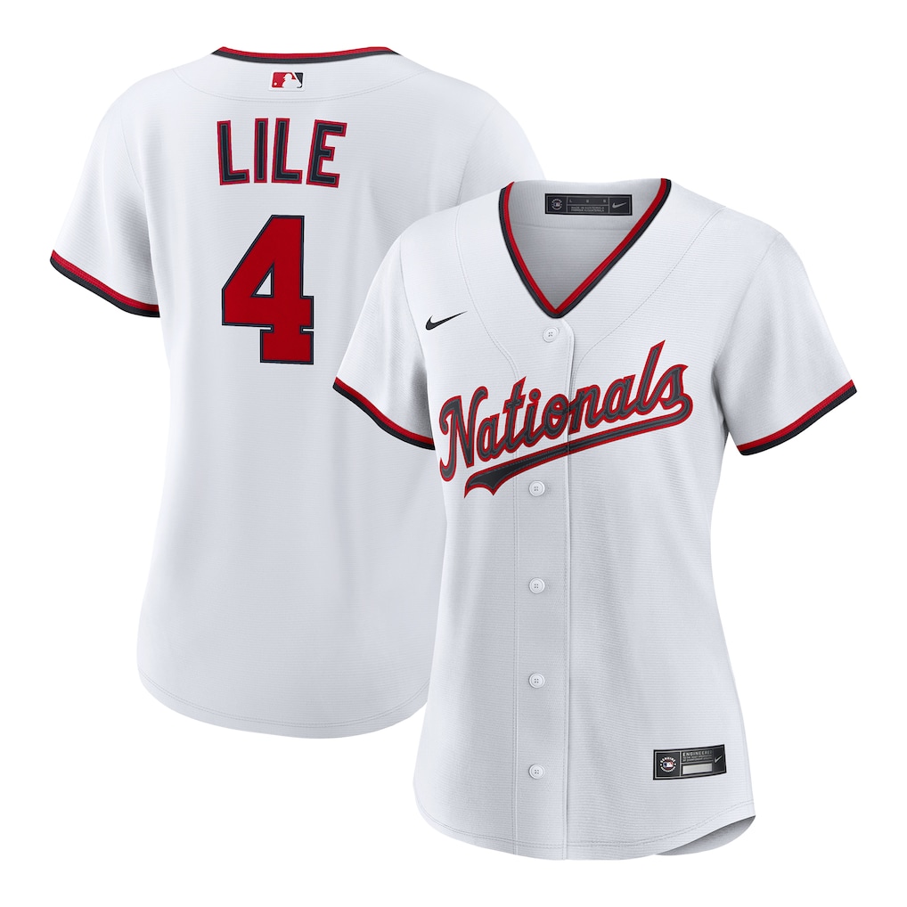 Women's Washington Nationals Daylen Lile Nike White Home Replica Jersey - Jersey