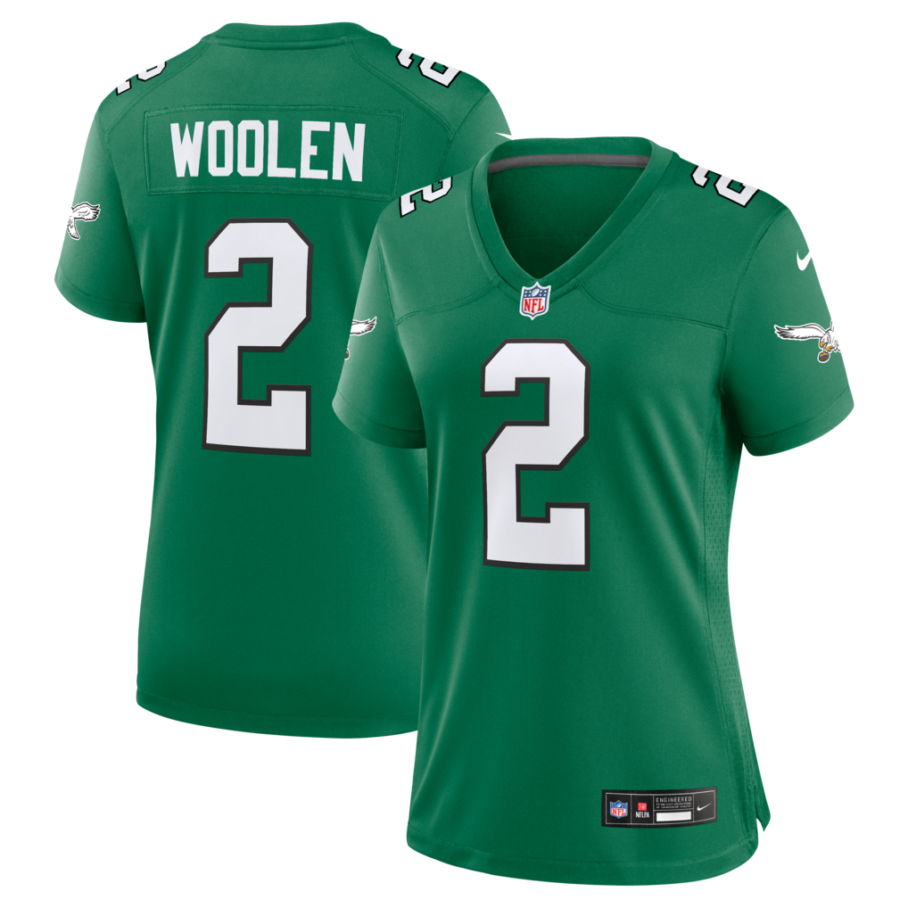 Women's Philadelphia Eagles Tariq Woolen Nike Kelly Green Alternate Game Jersey - Jersey