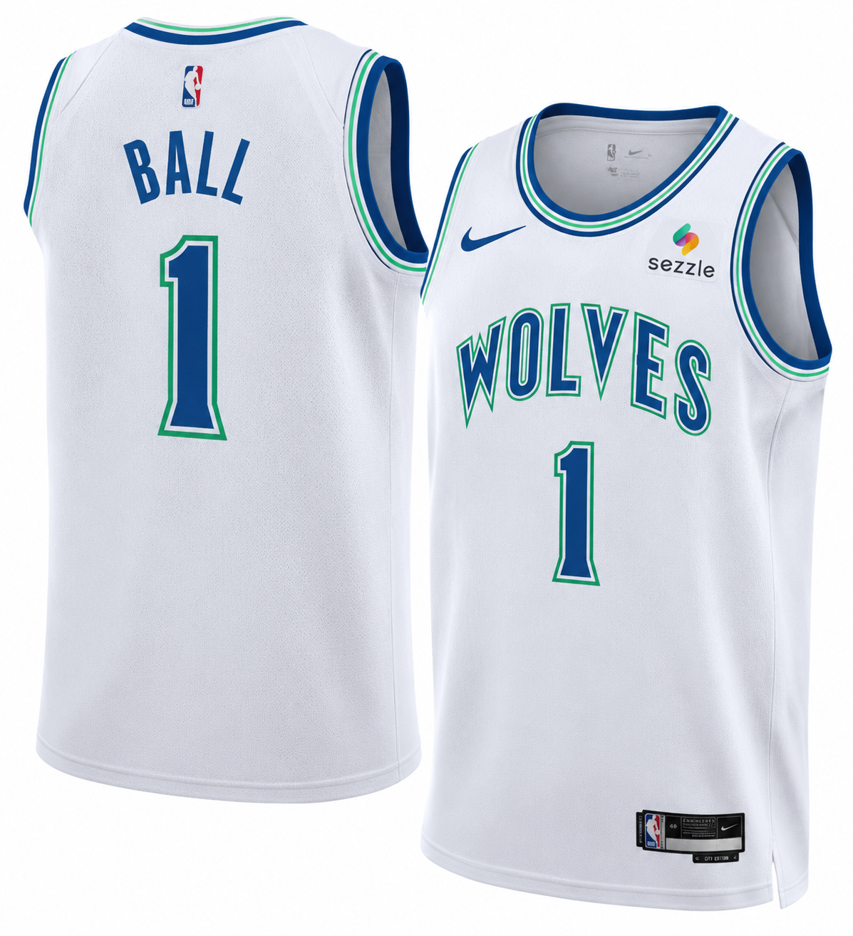 Men's Minnesota Timberwolves LaMelo Ball Nike White Swingman Jersey - Classic Edition - Jersey