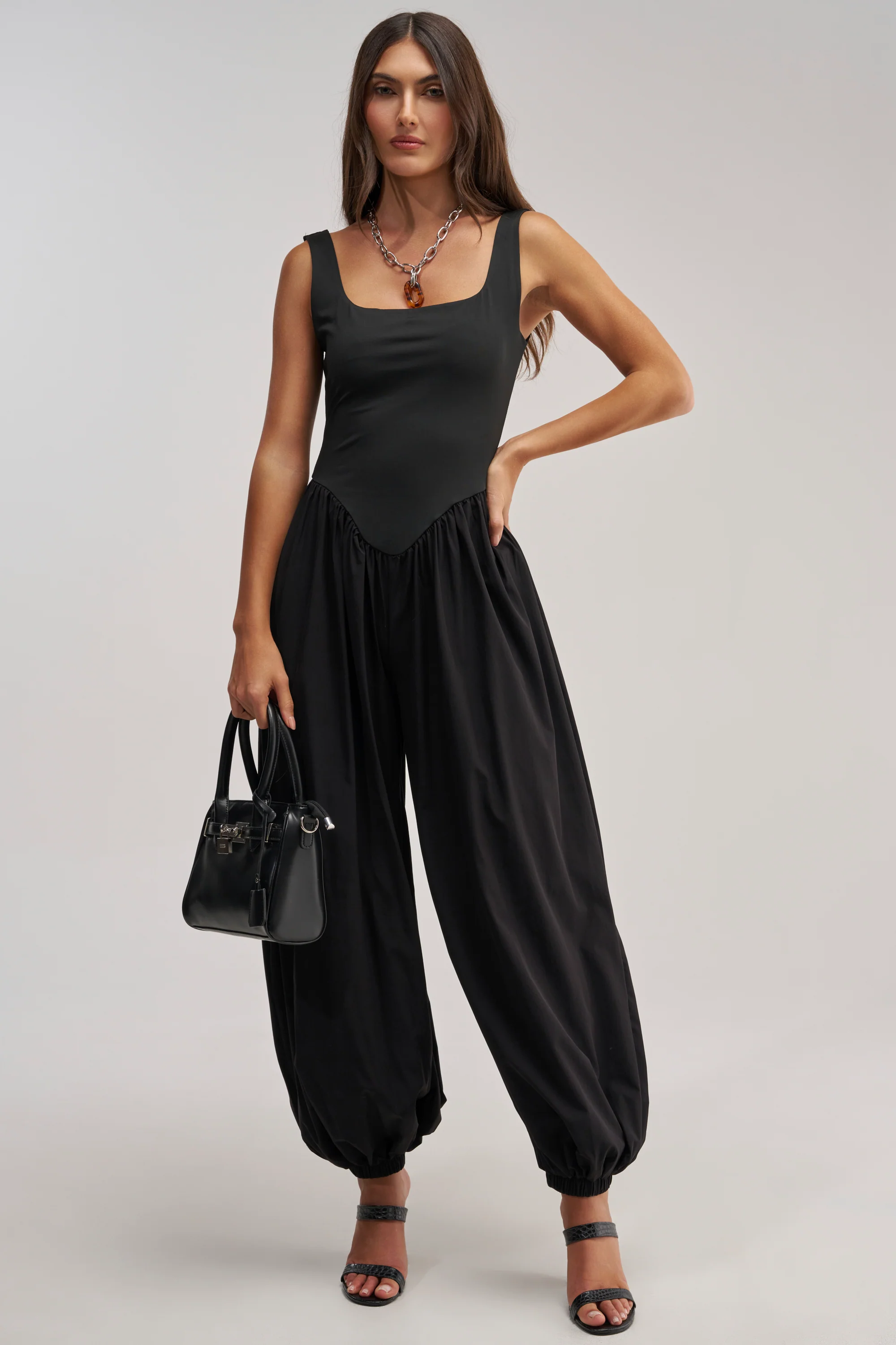FLIRT ALERT SQUARE NECK JUMPSUIT - Akira Wear