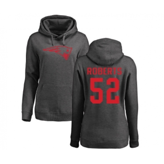 Football Women's New England Patriots #52 Elandon Roberts Ash One Color Pullover Hoodie - Jersey