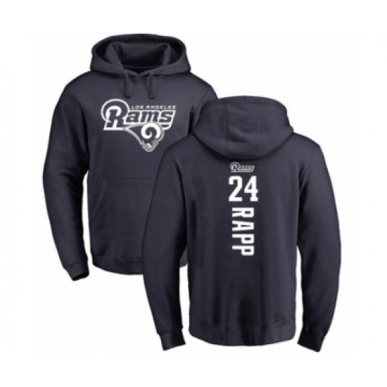Football Los Angeles Rams #24 Taylor Rapp Navy Blue Backer Pullover Hoodie - Jersey