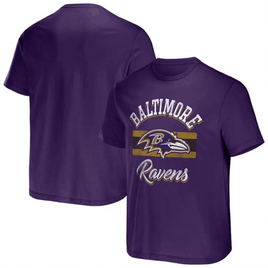 Men's Baltimore Ravens Purple X Darius Rucker Collection Stripe T Shirt - Jersey