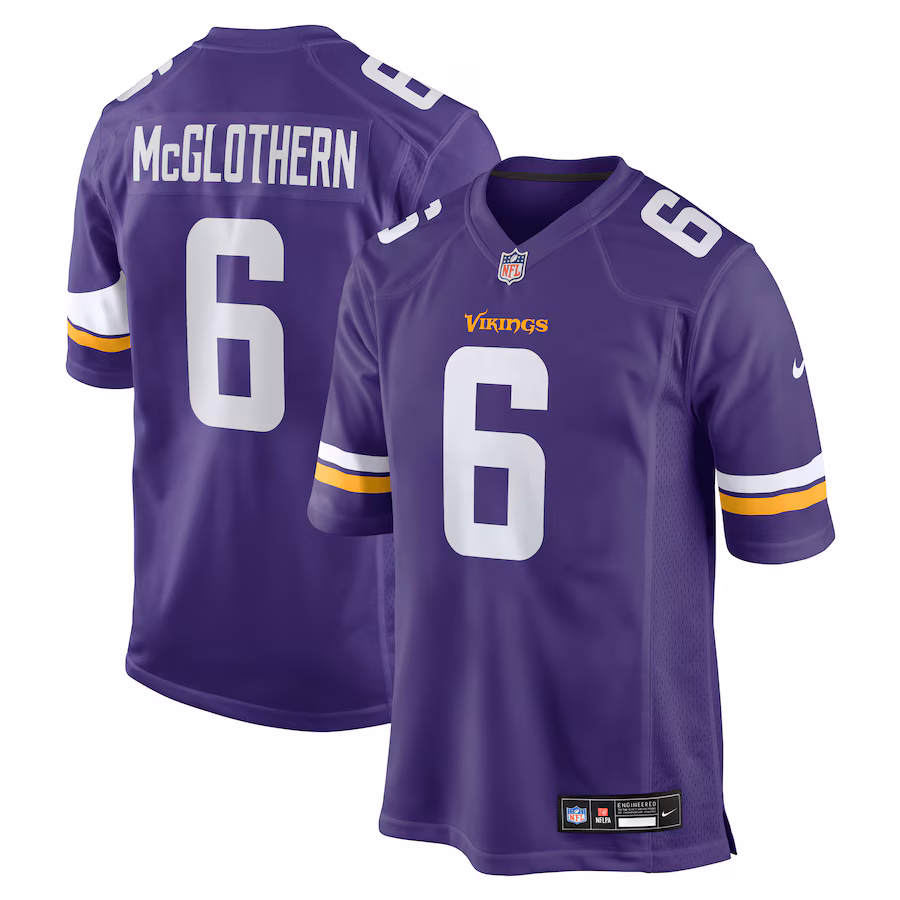Men's Minnesota Vikings Dwight McGlothern Nike Purple Team Game Jersey - Jersey