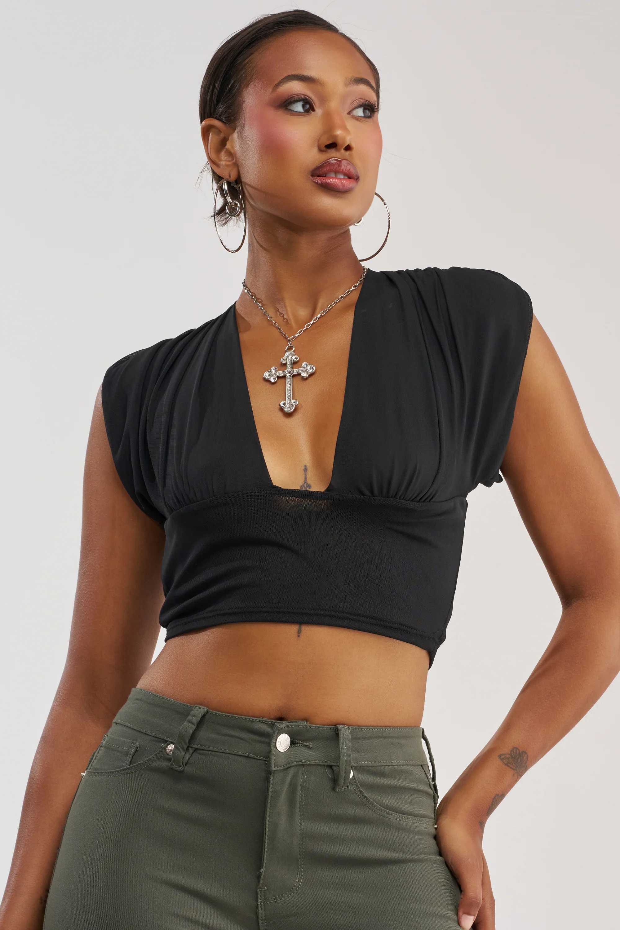 HOTTIE ALERT MESH BLOUSE - Akira Wear