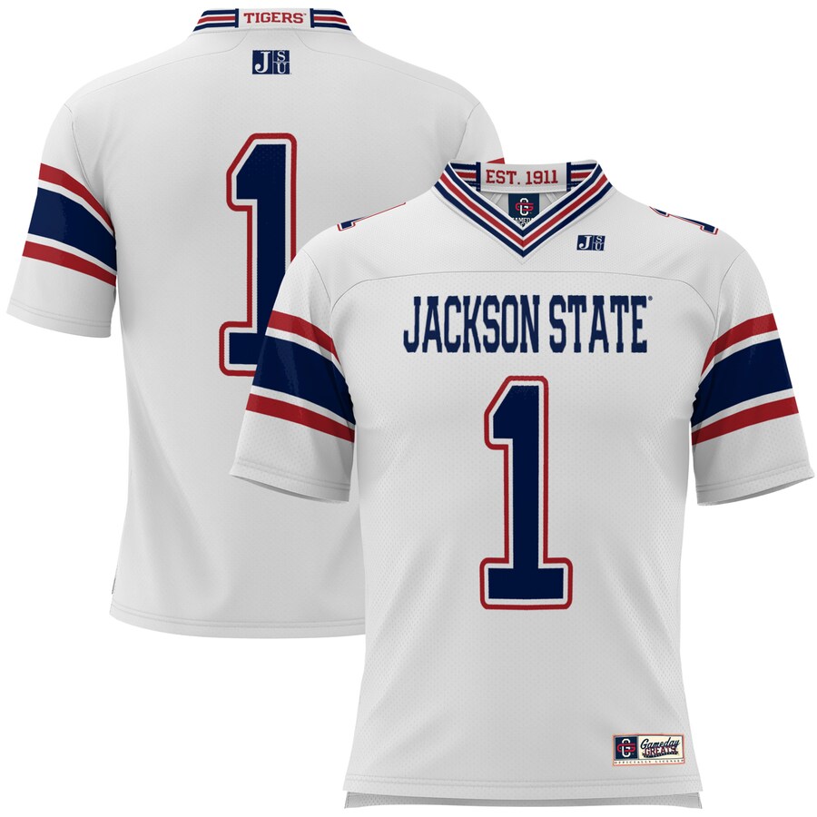 Youth GameDay Greats #1 White Jackson State Tigers Football Jersey - Jersey