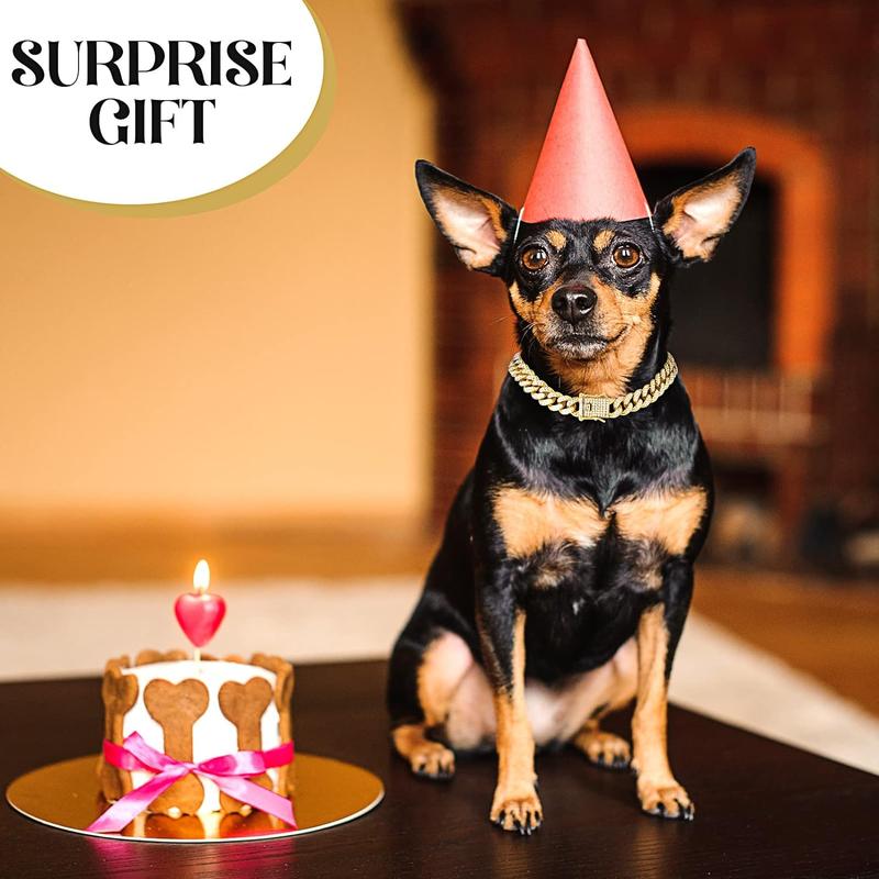 Diamond Chain Dog Collar with Secure Buckle