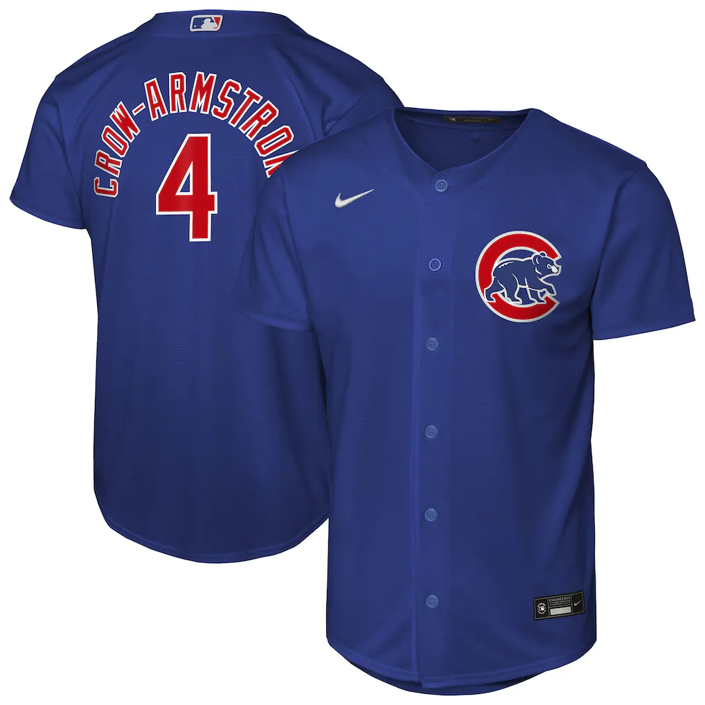Youth Chicago Cubs Pete Crow-Armstrong Nike Rush Blue Alternate Replica Jersey - Jersey