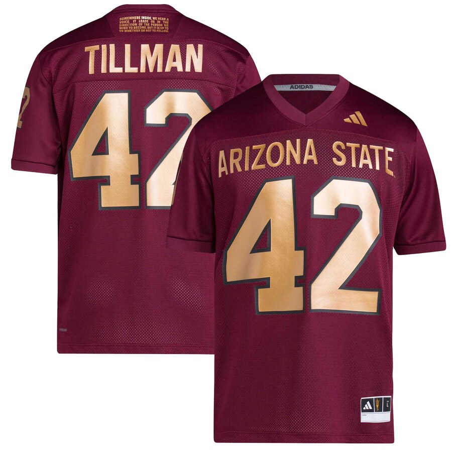 Men's adidas Pat Tillman #42 Maroon Arizona State Sun Devils Football Icon Premier Jersey - Jersey