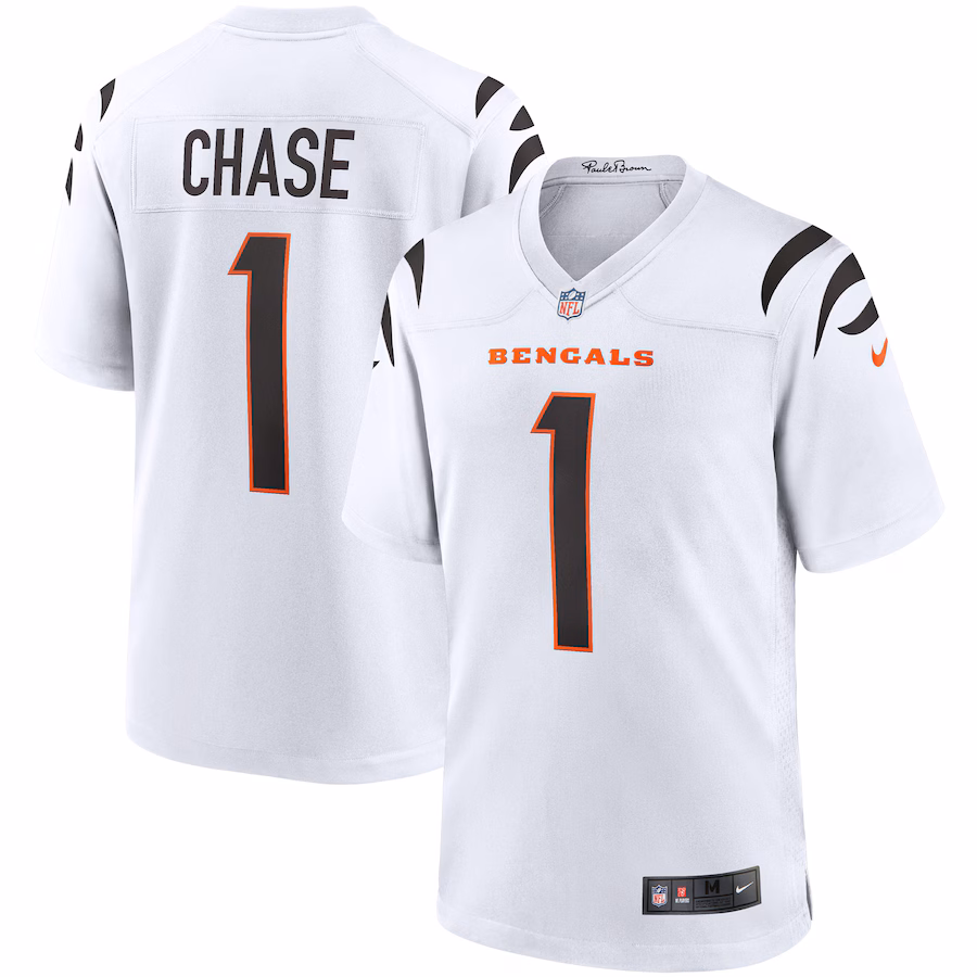 Men's Cincinnati Bengals Ja'Marr Chase Nike White Game Jersey - Jersey