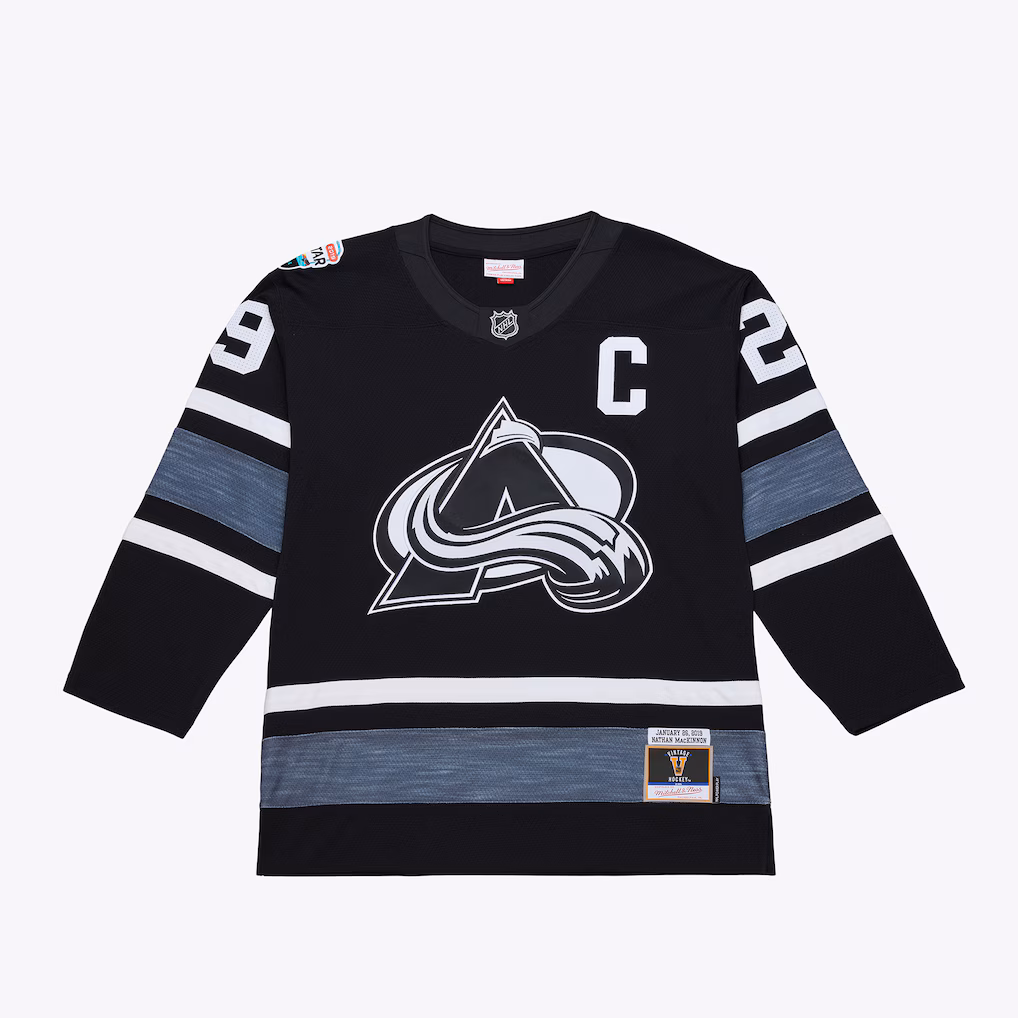 Men's Nathan MacKinnon Mitchell & Ness Black 2019 All-Star Game Power Play Jersey - Jersey