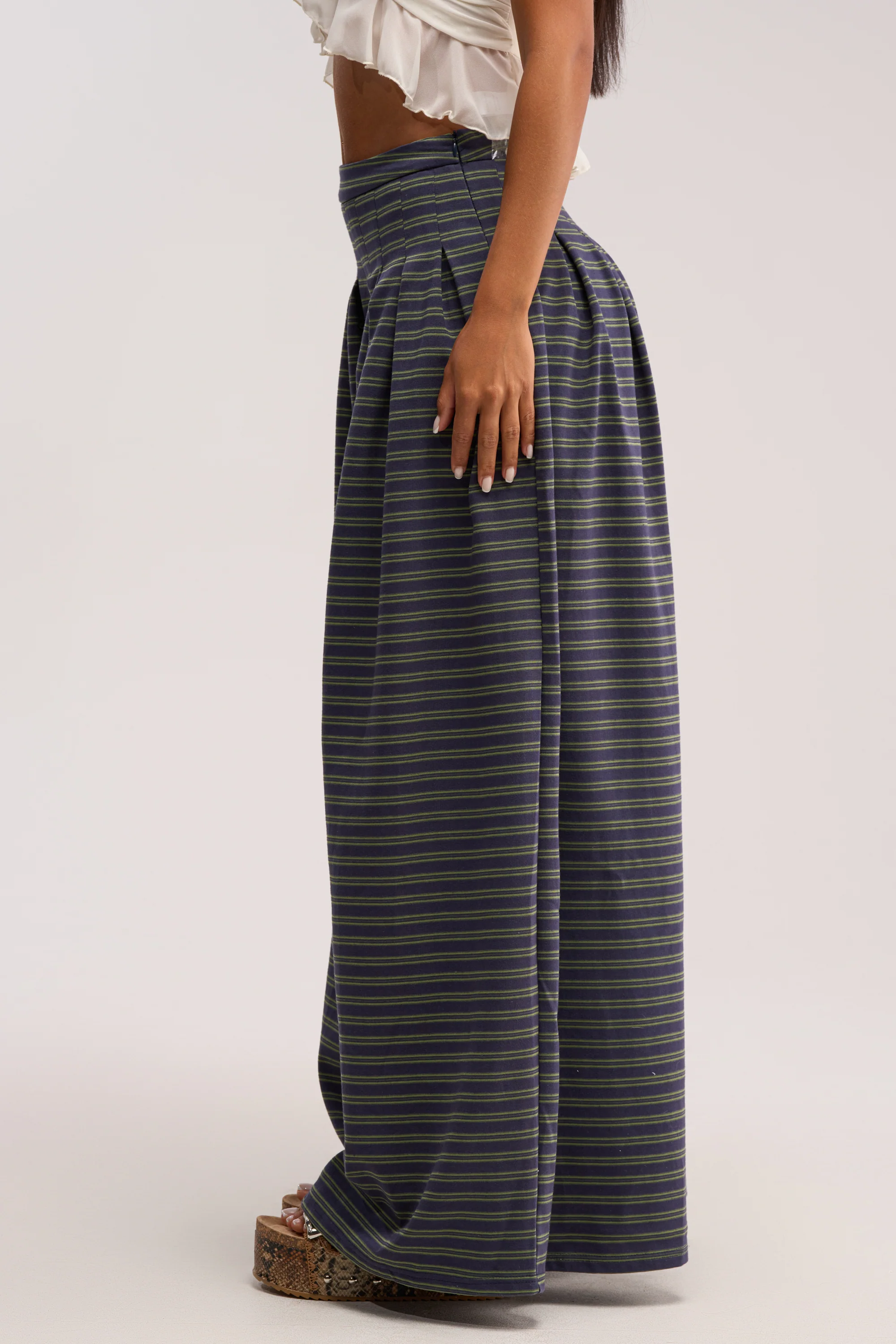 GUESS WHO STRIPE PALAZZO PANT - Akira Wear