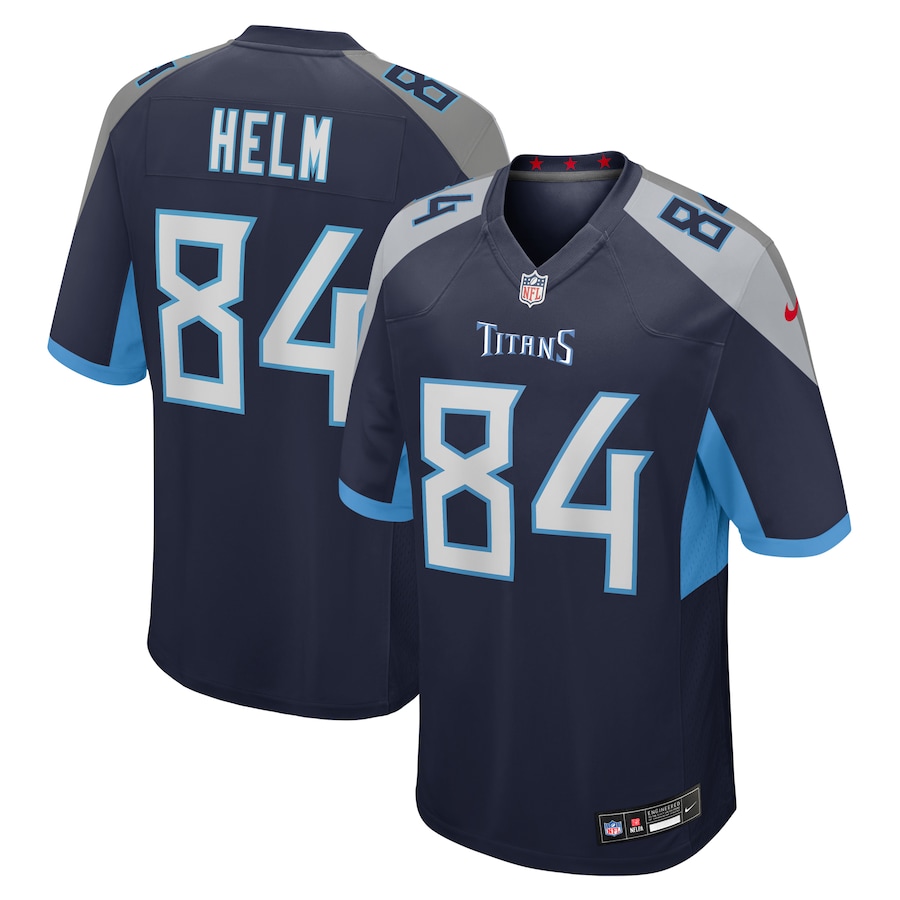 Men's Tennessee Titans Gunnar Helm Nike Navy Team Game Jersey - Jersey