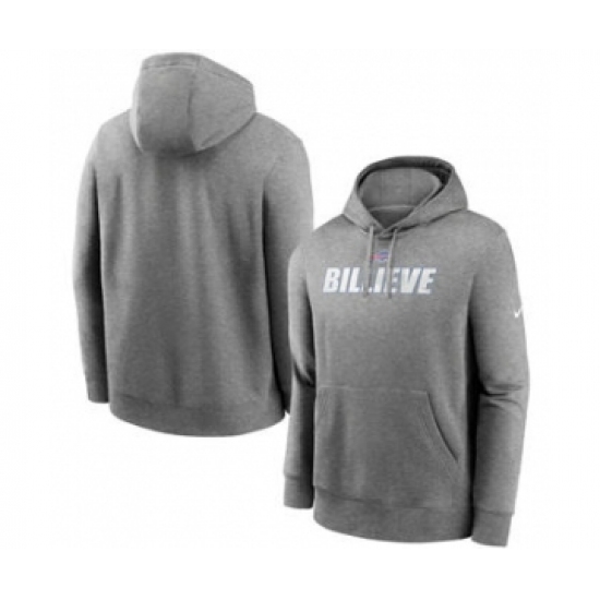 Men's Buffalo Bills Heathered Charcoal Fan Gear Local Club Pullover Hoodie - Jersey