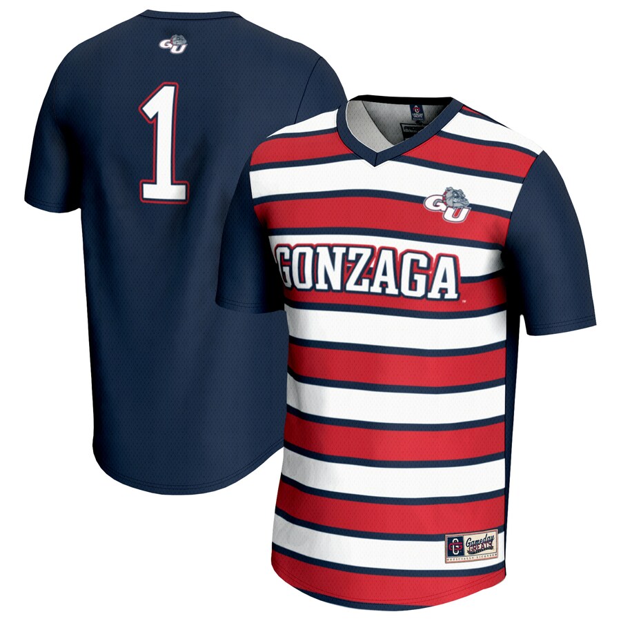 Youth GameDay Greats #1 Navy Gonzaga Bulldogs Lightweight Soccer Fashion Jersey - Jersey