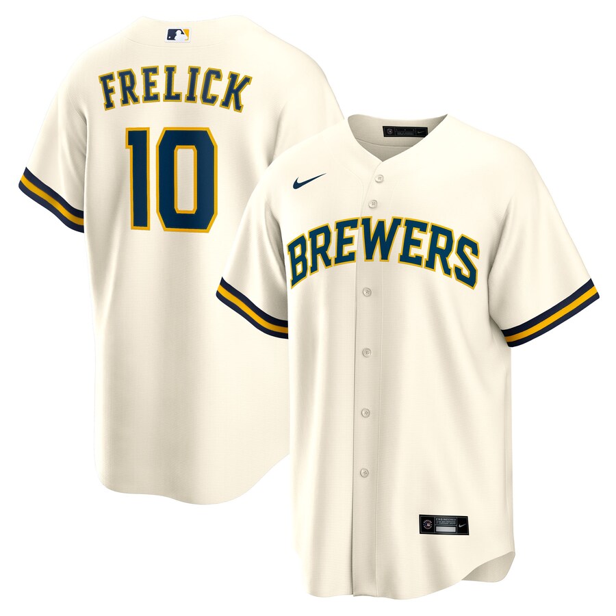Youth Milwaukee Brewers Sal Frelick Nike Cream Home Replica Jersey - Jersey