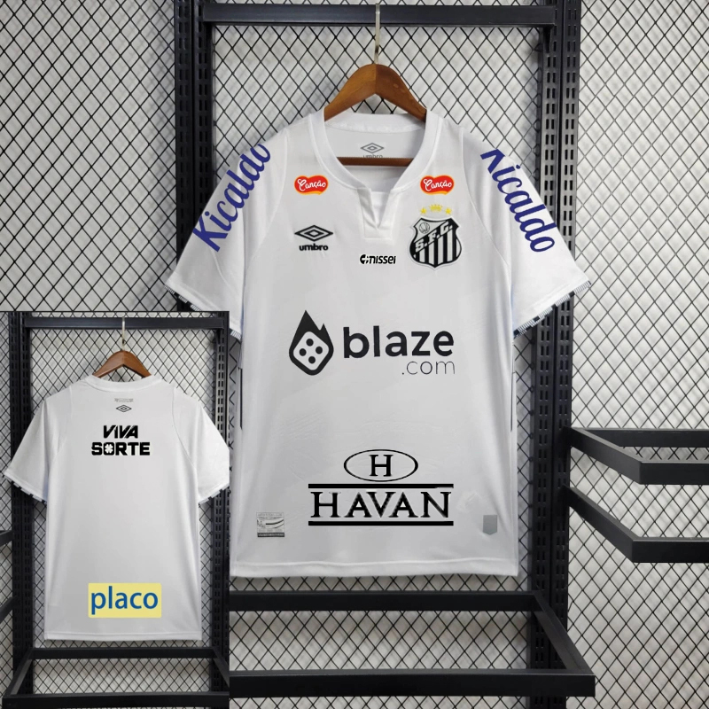 Santos FC Soccer Jersey Home Custom Shirt All Sponsor 2024 - Jersey