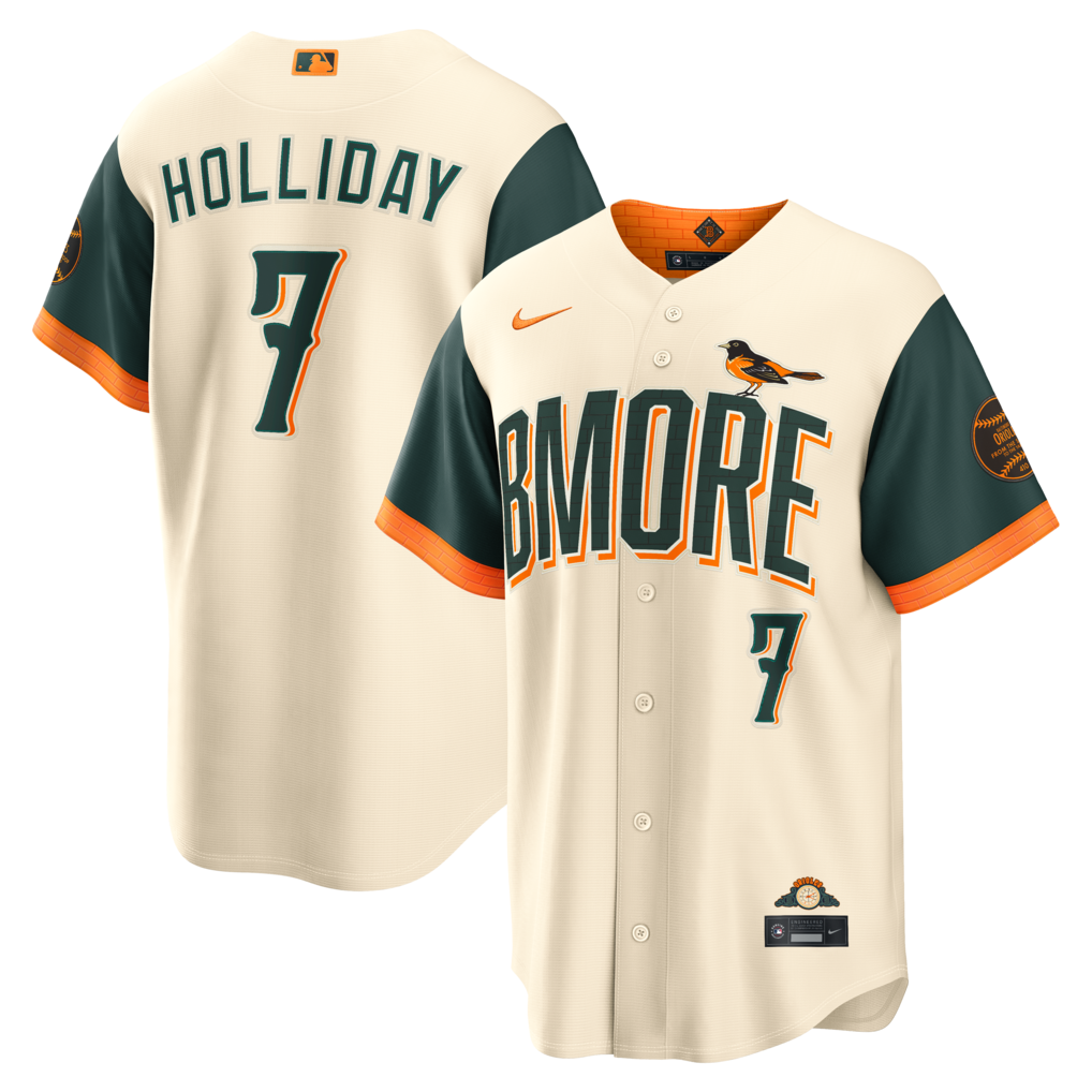 Men's Baltimore Orioles Jackson Holliday Nike Cream 2026 City Connect Stadium Jersey - Jersey