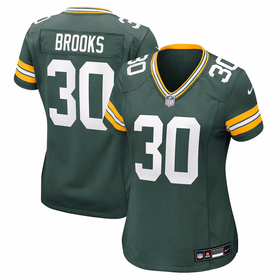 Women's Green Bay Packers Chris Brooks Nike Green Team Game Jersey - Jersey
