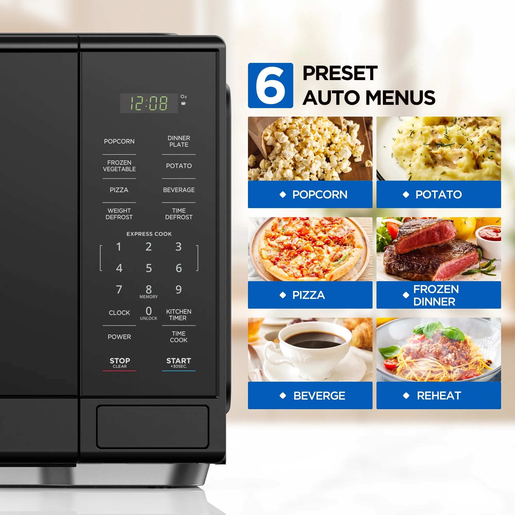Mainstays 1.1 cu ft Microwave Oven in black