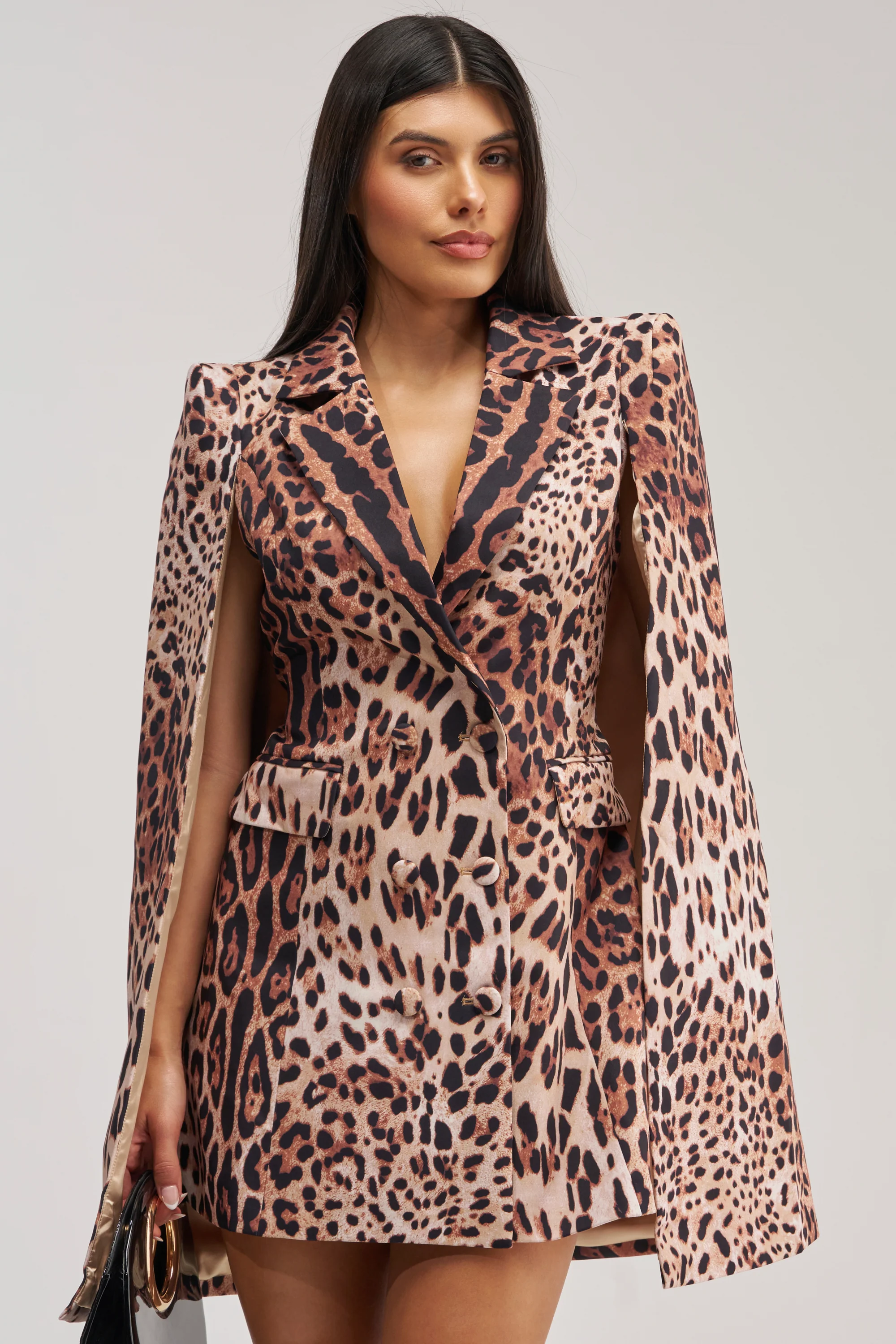 AMINAH LEOPARD PRINT BLAZER DRESS - Akira Wear