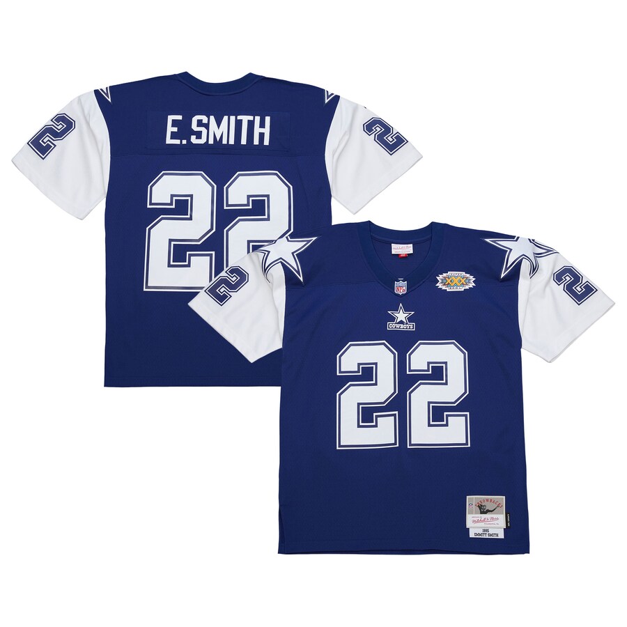 Men's Dallas Cowboys Emmitt Smith Mitchell & Ness Navy 1995 Legacy Replica Jersey - Jersey