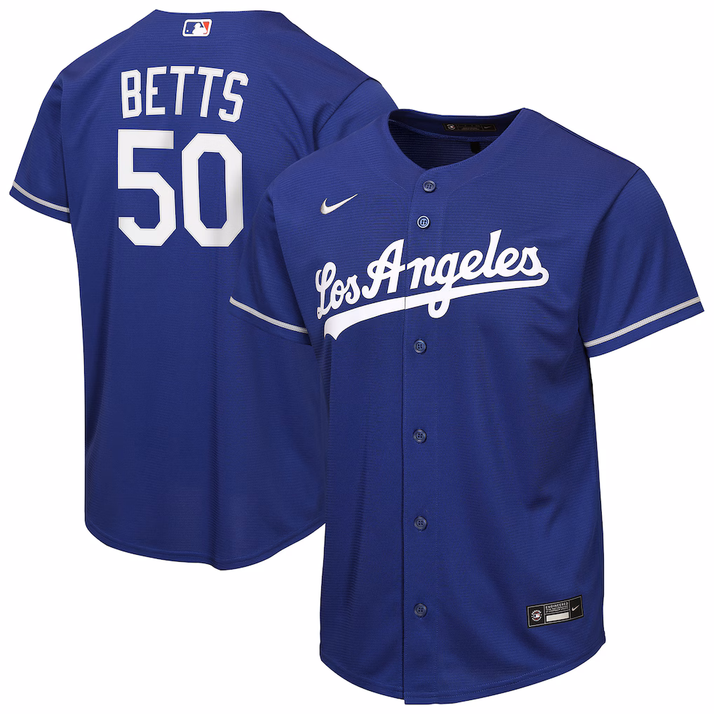 Youth Los Angeles Dodgers Mookie Betts Nike Royal Alternate Replica Jersey - Jersey