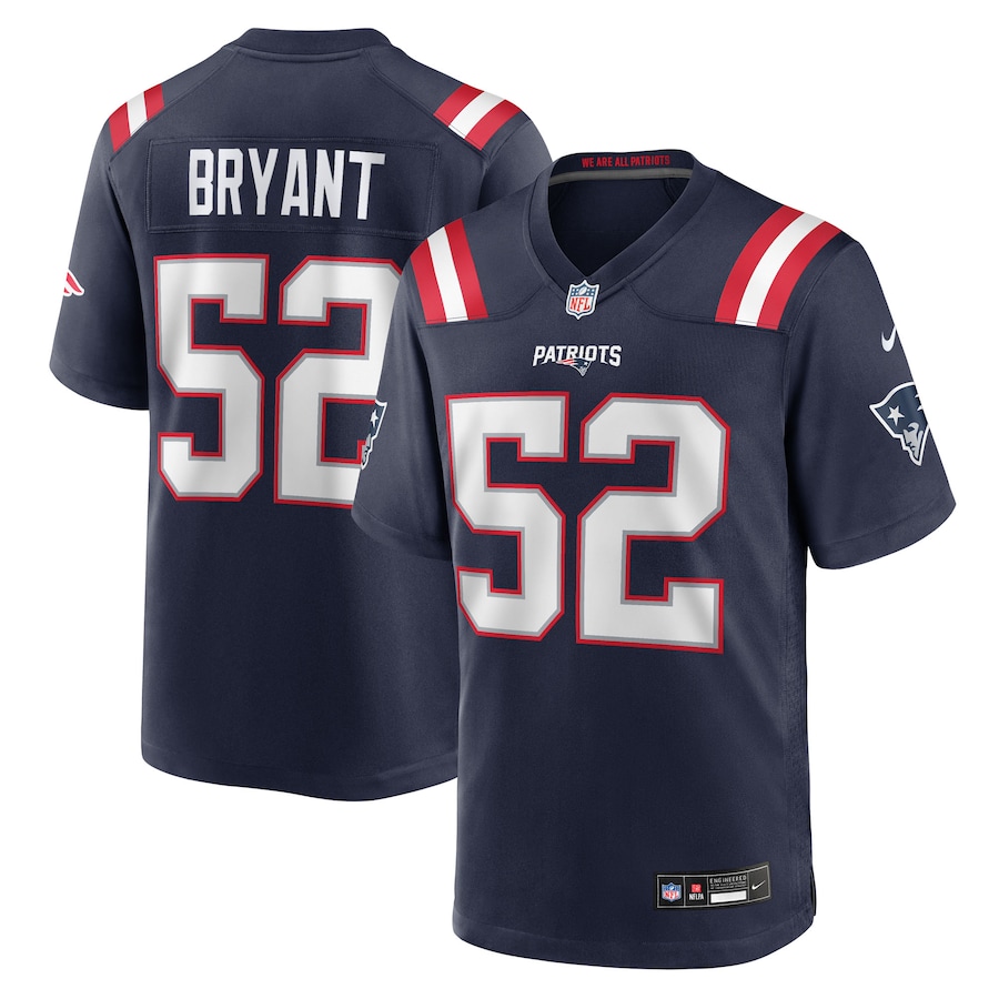 Men's New England Patriots Marcus Bryant Nike Navy Team Game Jersey - Jersey