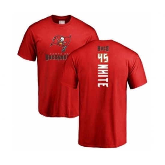 Football Tampa Bay Buccaneers #45 Devin White Red Backer T-Shirt - Jersey